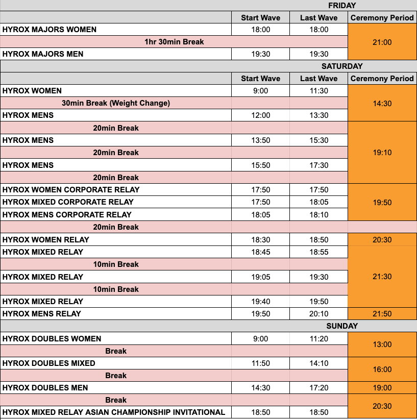 Hong Kong event schedule Nov 2024